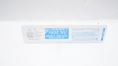 Arrow RA-04220 QuickFlash Radial Artery Catheterization Set 20Ga - 1-1/2inch (x)